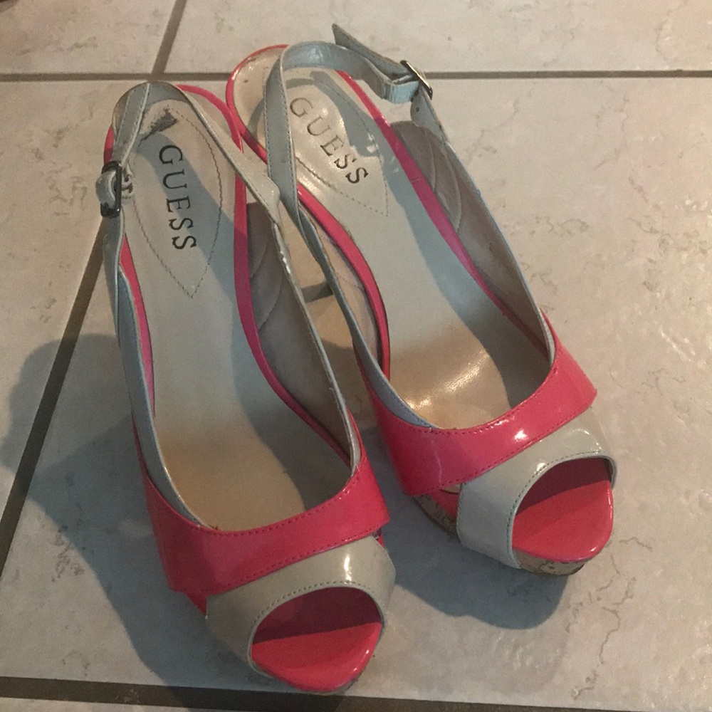 Coral summer heels
